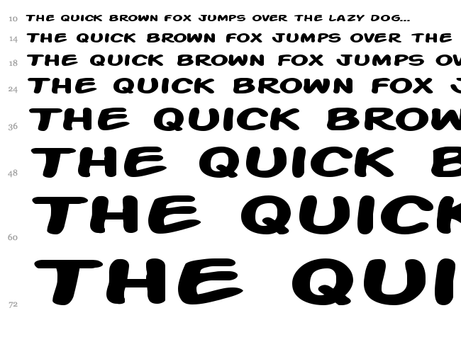 Action Man font waterfall